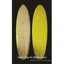 schöner Verkauf Yellow Bottom und Top Surfing SUP-Holz Venner Fabrikpreis Suppy Surfboard